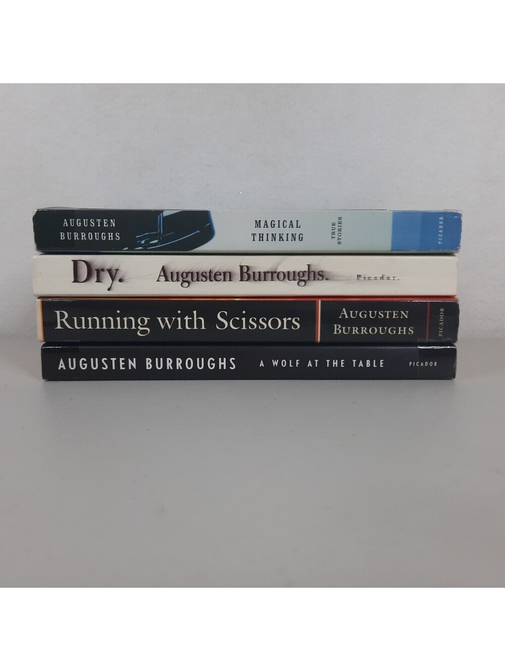 Augusten Burroughs 4 Books Magical Thinking Dry Running Scissors Wolf at the